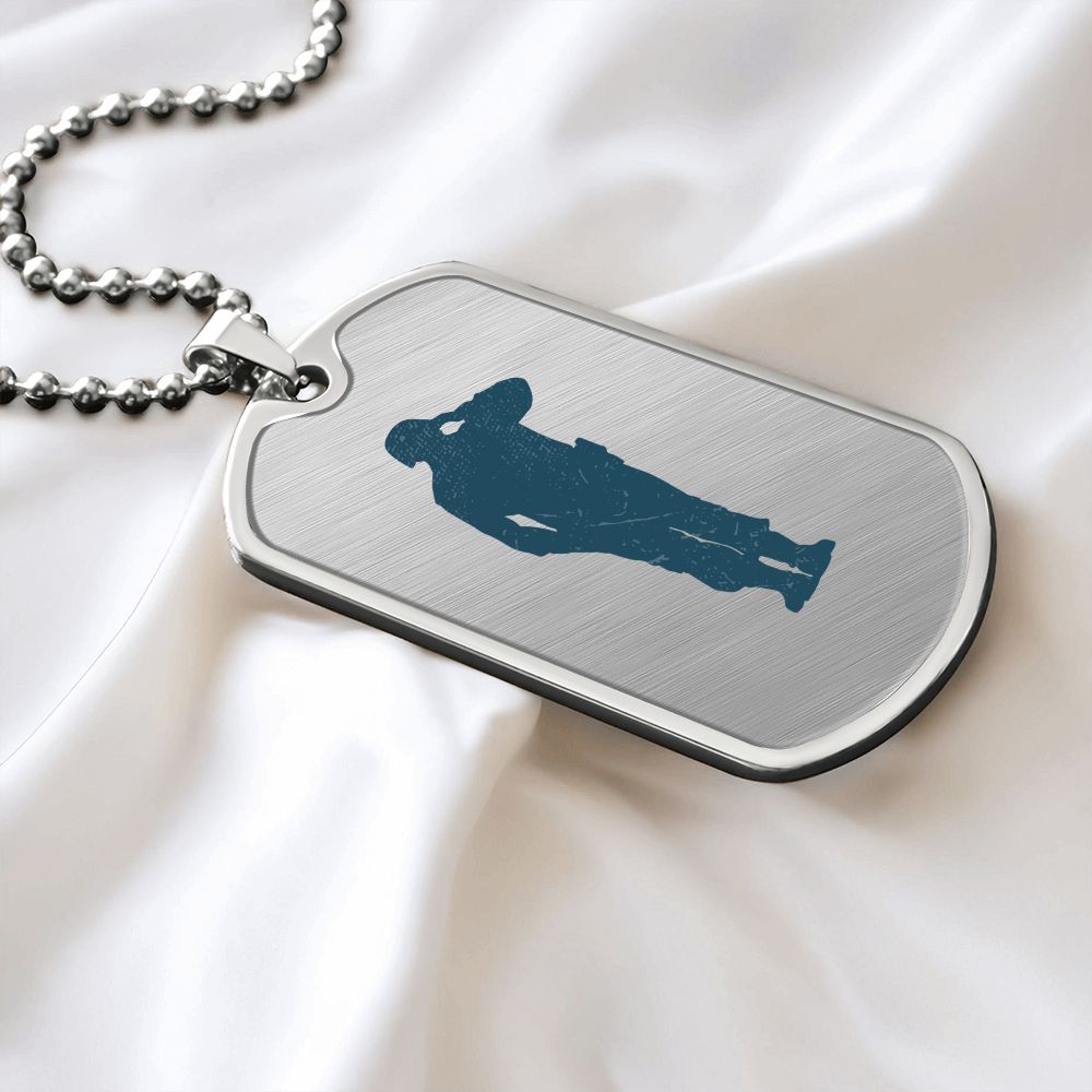 Soldier dog tag with optional personalization