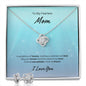 My Fearless Mom Love Knot Necklace & Earring Set