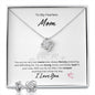 My Fearless Mom Love Knot Necklace & Earring Set