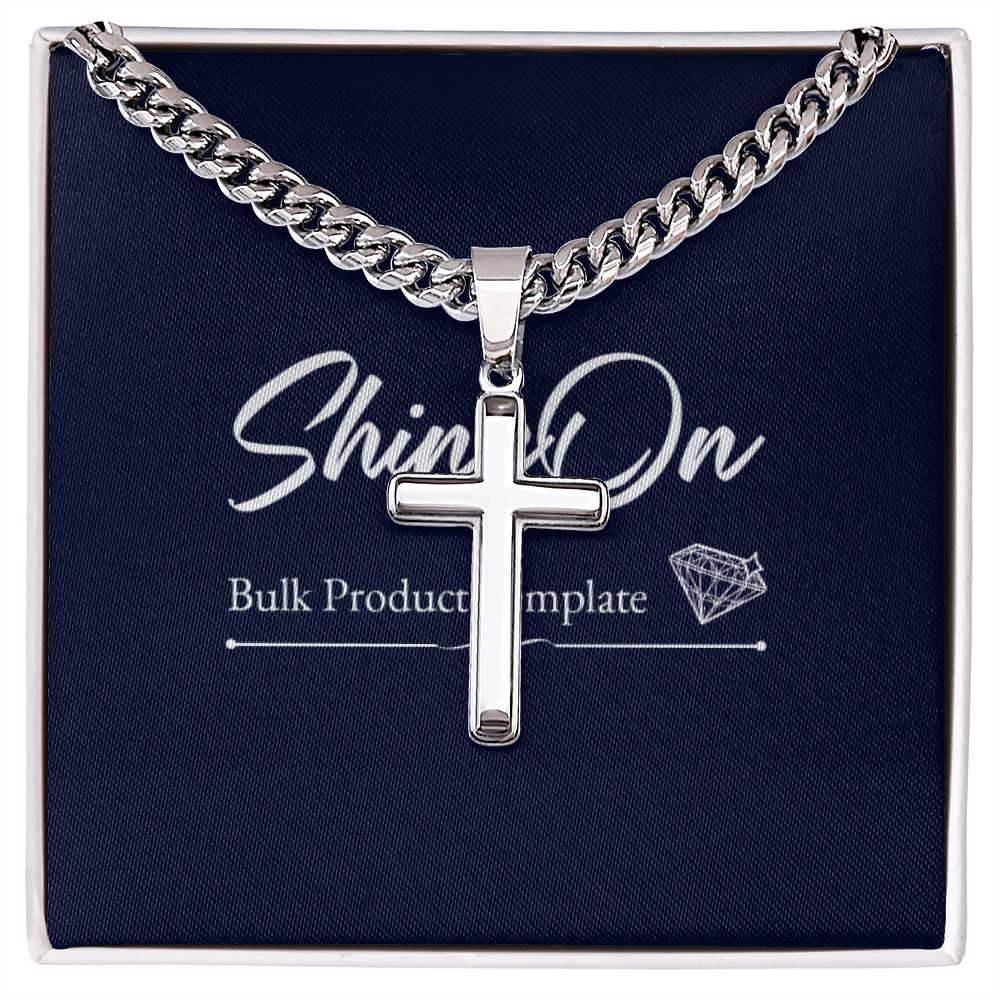 Dad - Artisan Cross on Cuban Link Chain