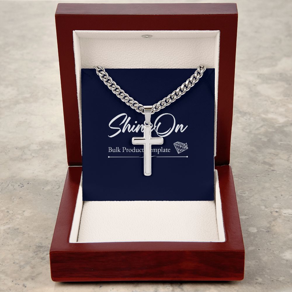 Dad - Artisan Cross on Cuban Link Chain