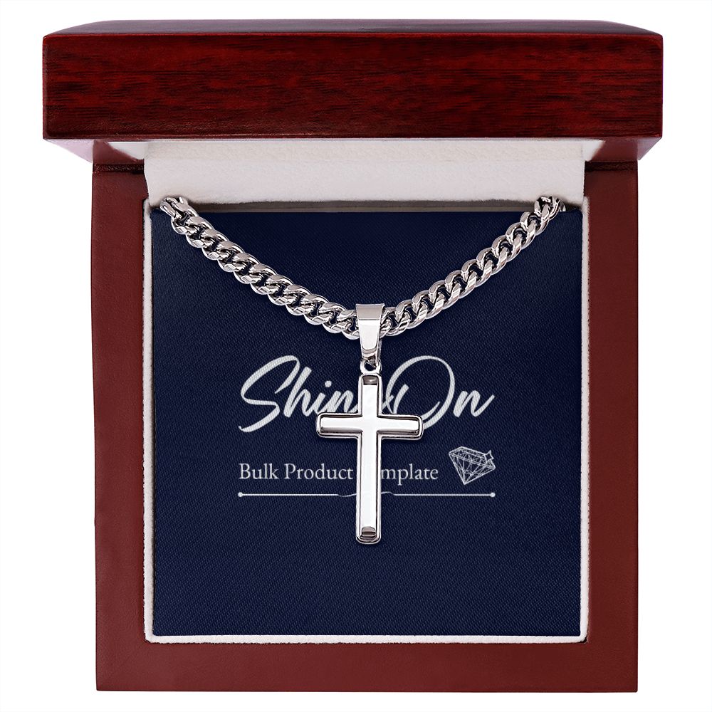 Dad - Artisan Cross on Cuban Link Chain