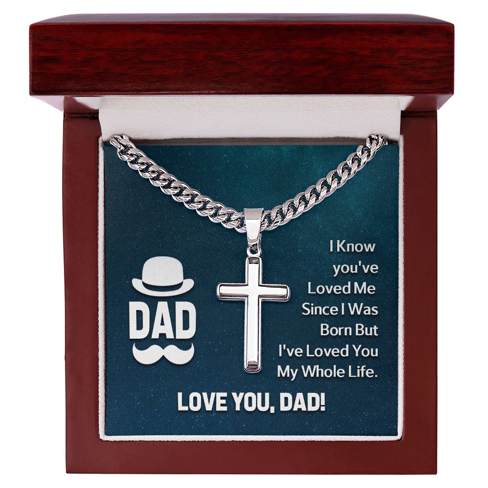 Dad - Artisan Cross on Cuban Link Chain