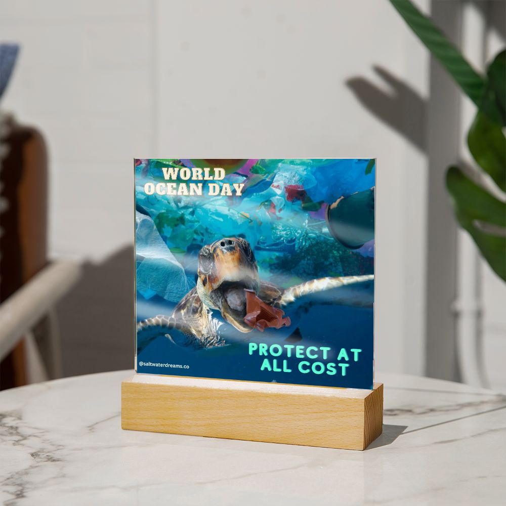 WOD - turtle trash - Acrylic Square