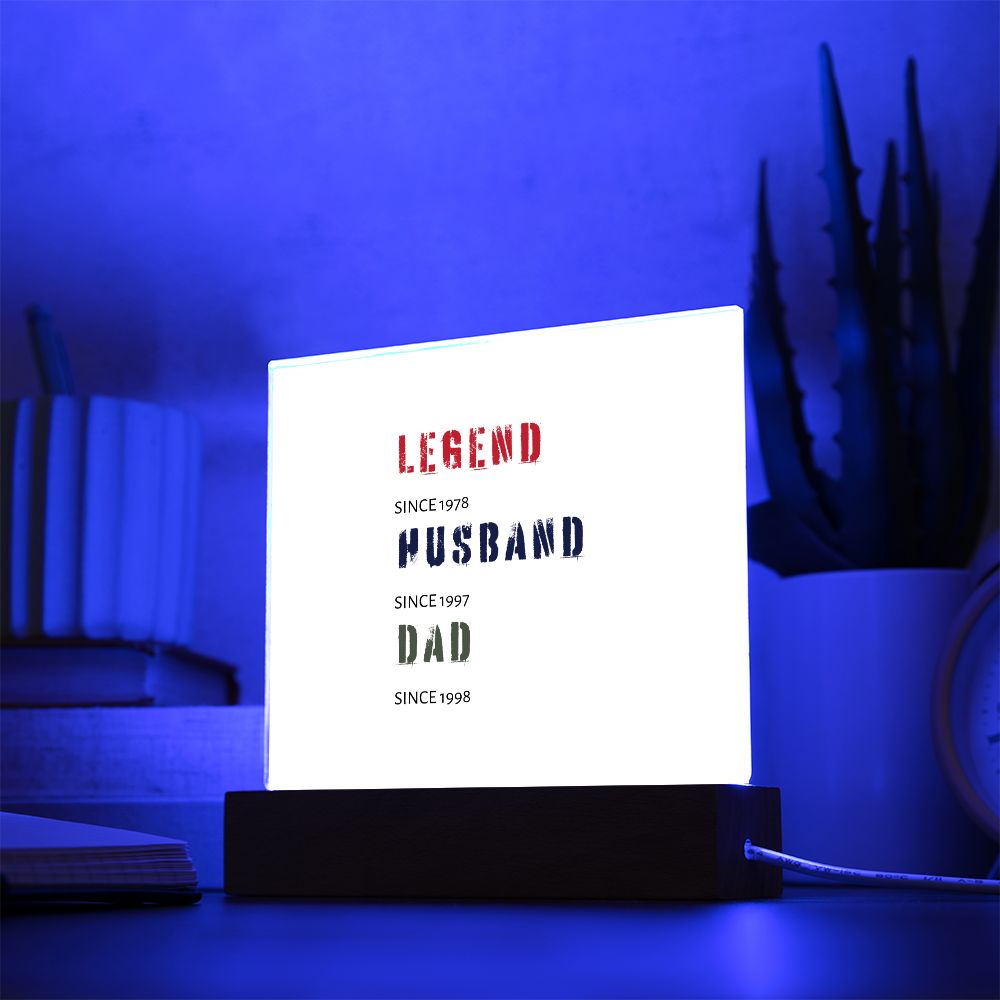Legend, Husband, Dad Acrylic Square