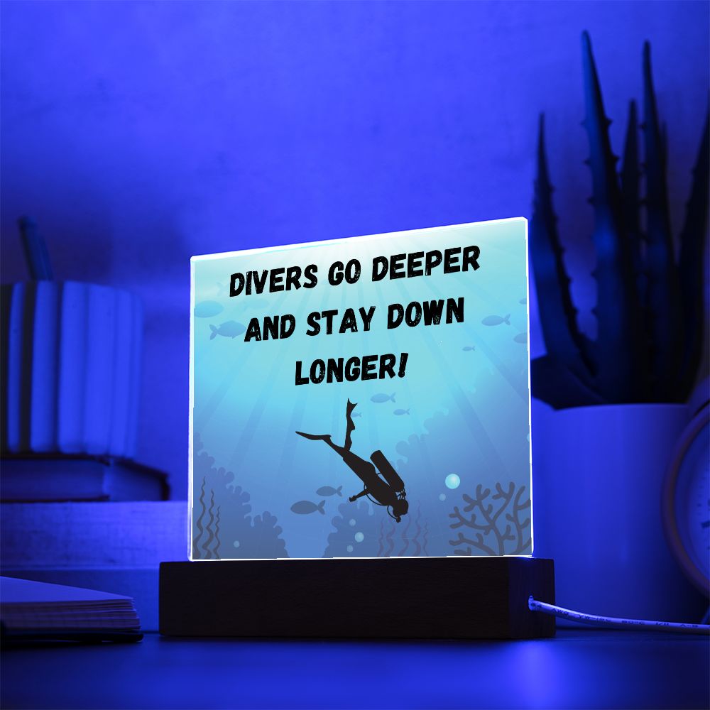 Divers Go Deeper Acrylic Square