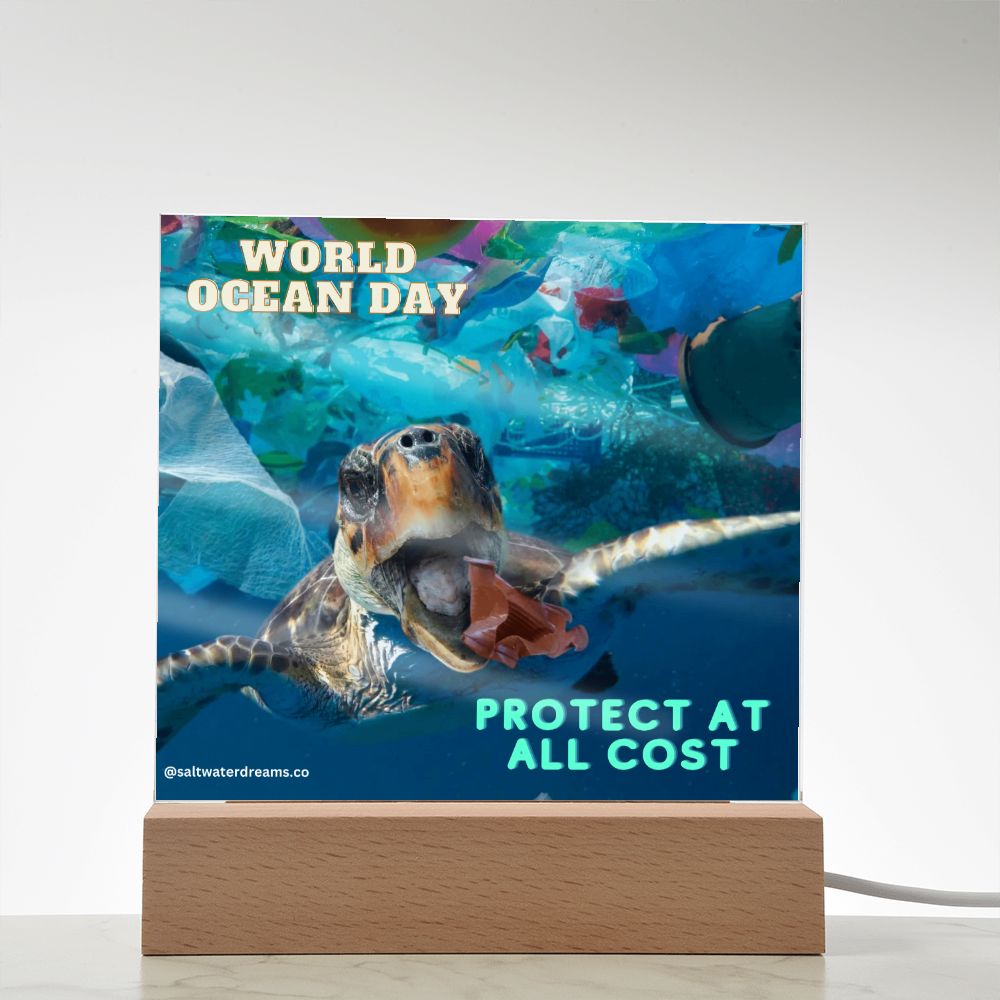 WOD - turtle trash - Acrylic Square