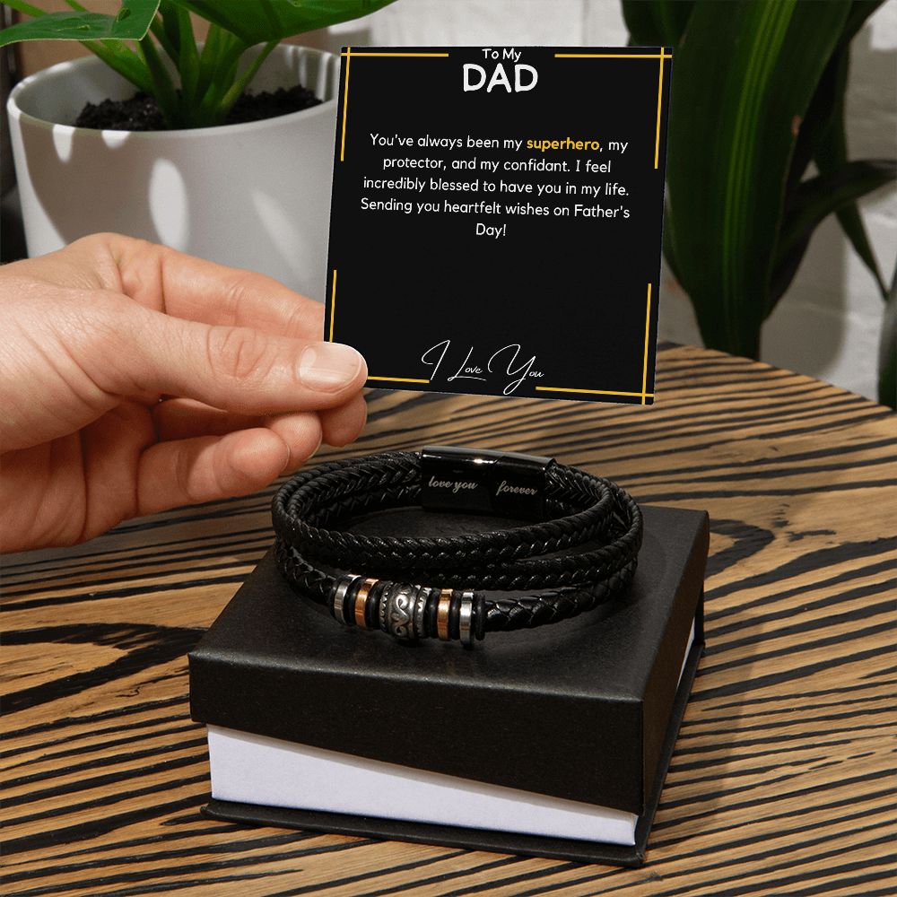 Dad Bracelet - superhero Love You Forever Bracelet