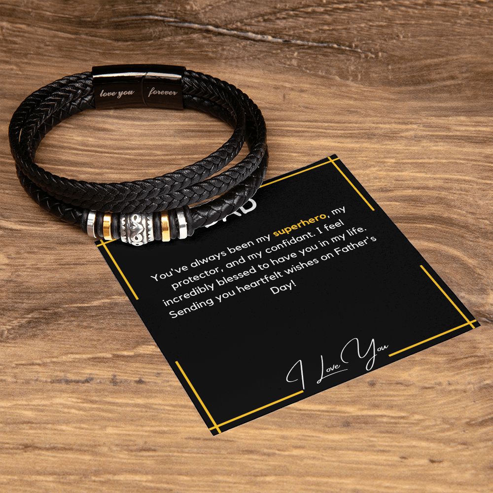 Dad Bracelet - superhero Love You Forever Bracelet