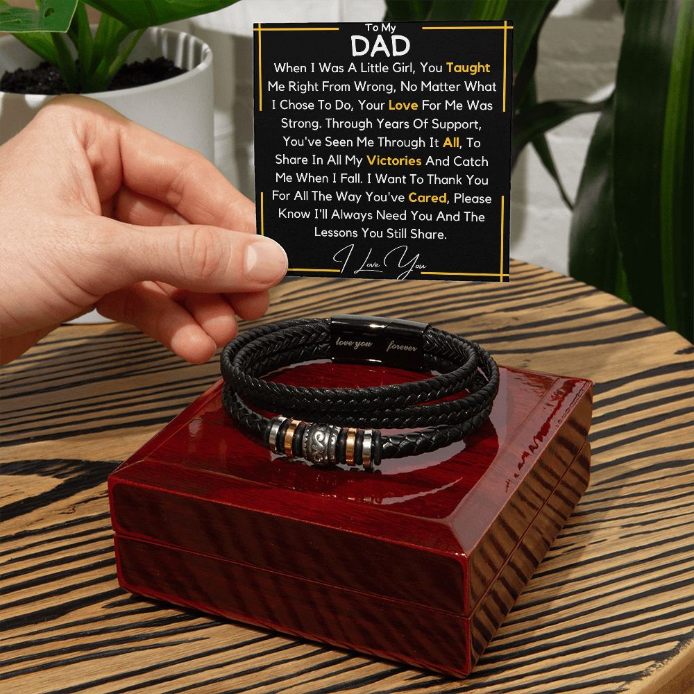 Dad Bracelet - little girl Love You Forever Bracelet