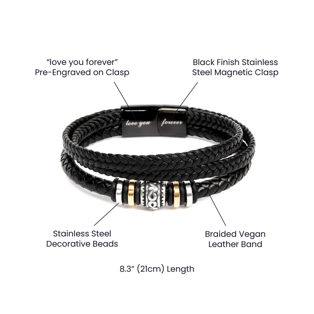 To my husband - thank you for being the anchor in our family - Love You Forever Bracelet