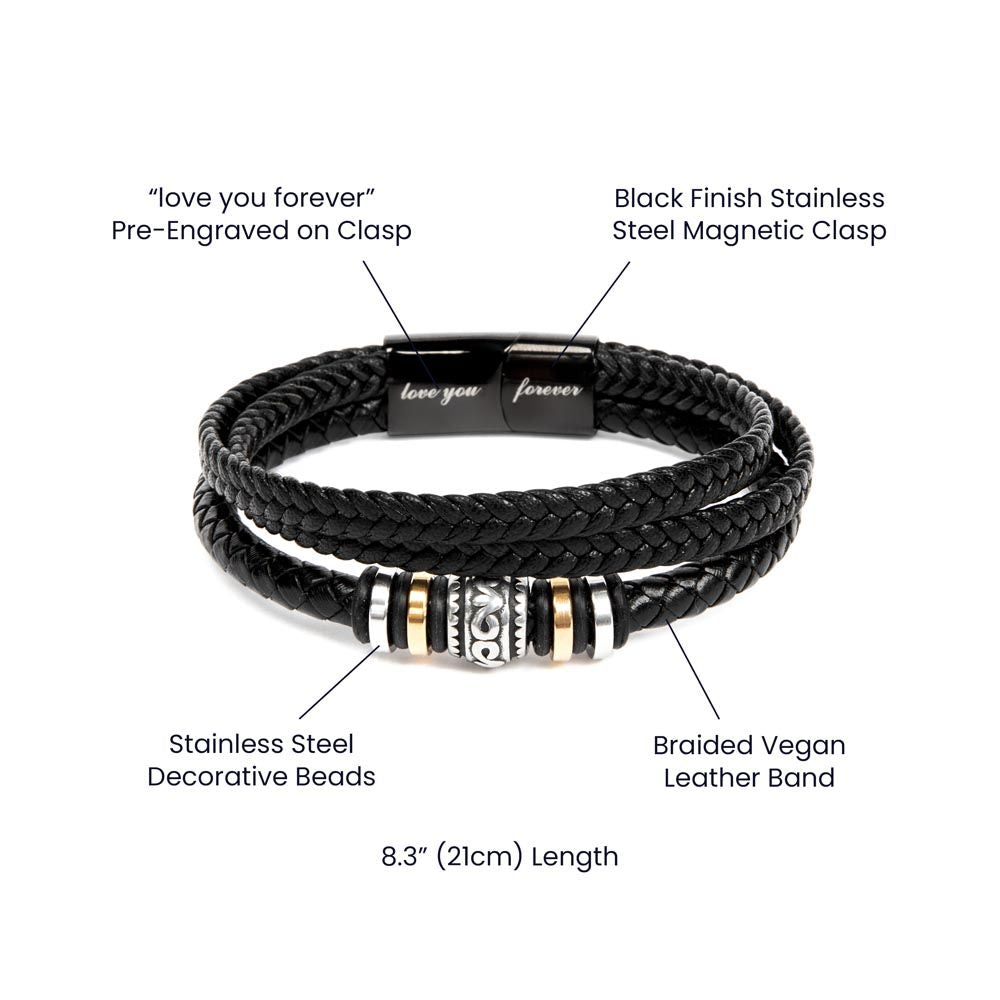 To My Badass Bearded Dad - Love You Forever Bracelet