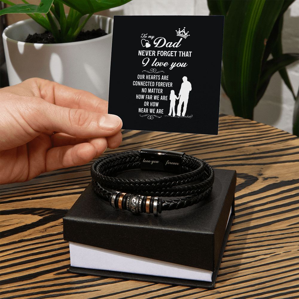 Dad Never Forget (2) Love You Forever Bracelet