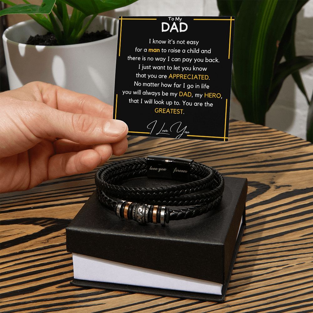 Dad Bracelet - not easy Love You Forever Bracelet