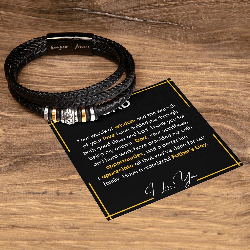 Dad Bracelet - widsom Love You Forever Bracelet