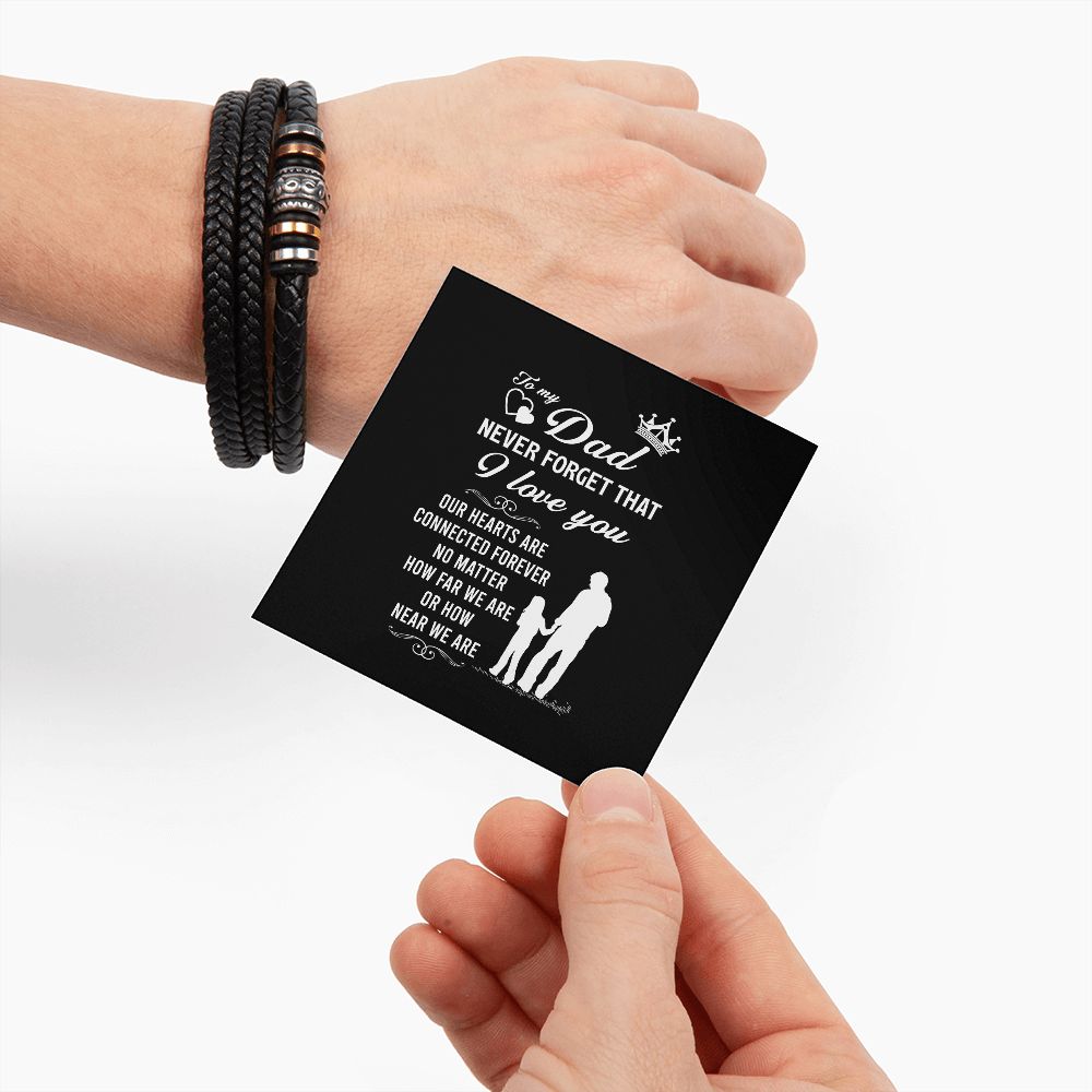 Dad Never Forget (2) Love You Forever Bracelet