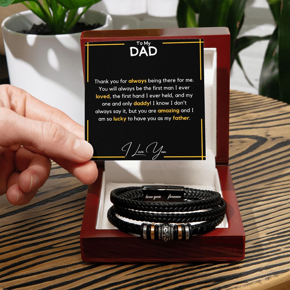 Dad Bracelet - always there Love You Forever Bracelet