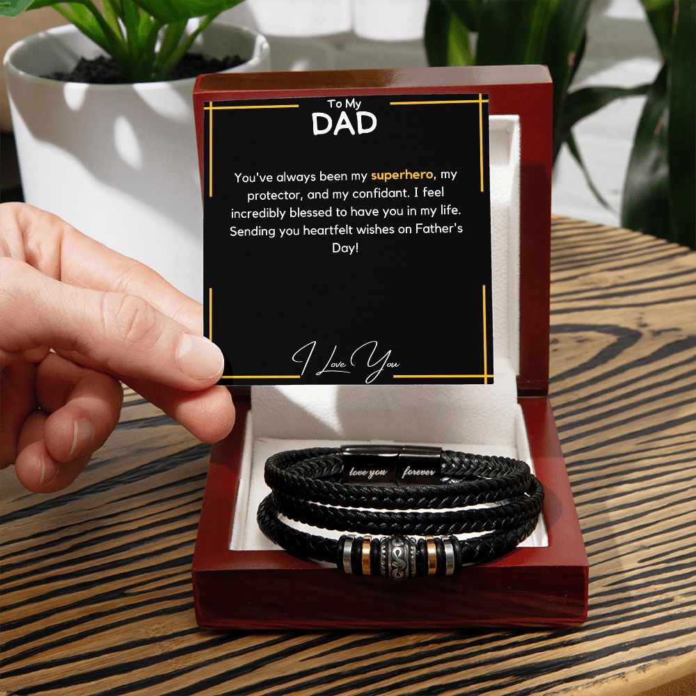Dad Bracelet - superhero Love You Forever Bracelet