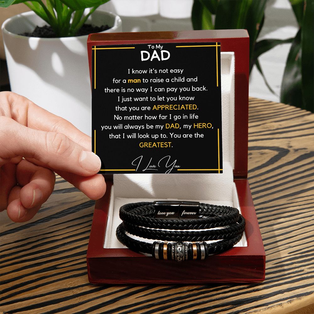 Dad Bracelet - not easy Love You Forever Bracelet