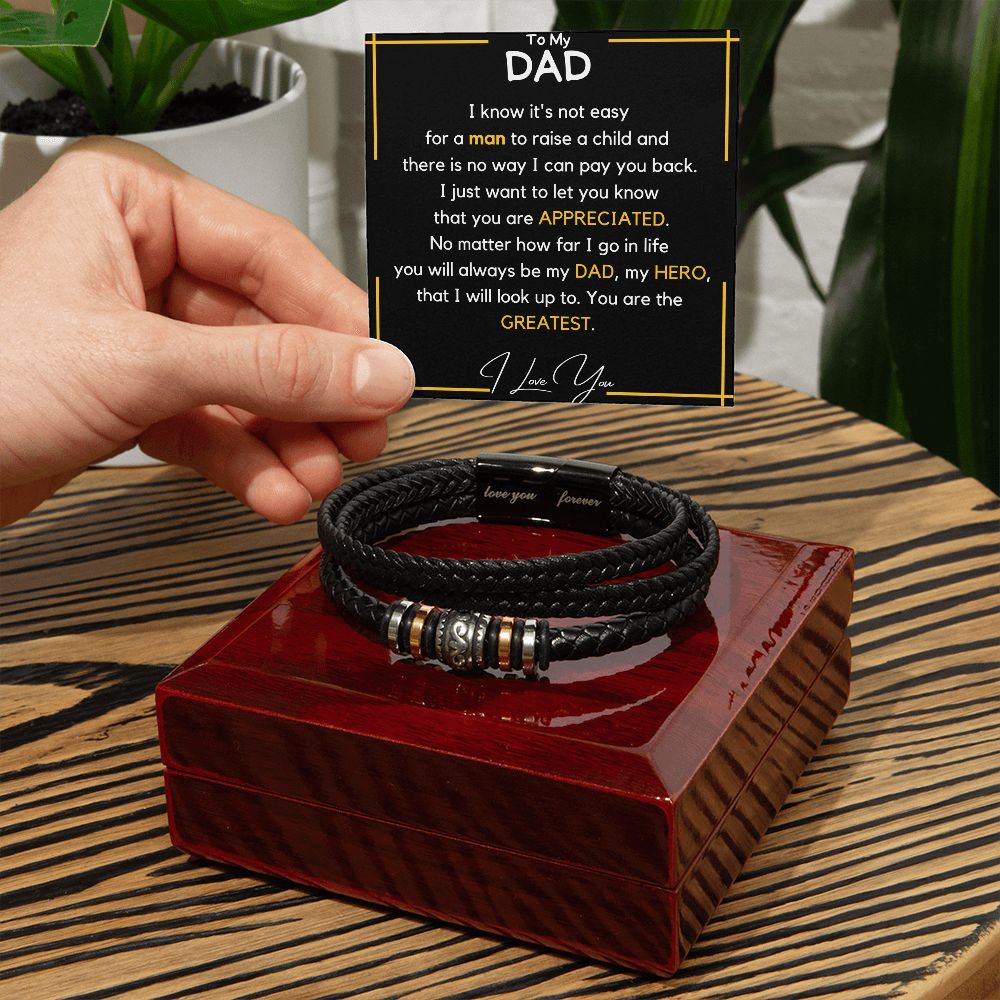 Dad Bracelet - not easy Love You Forever Bracelet