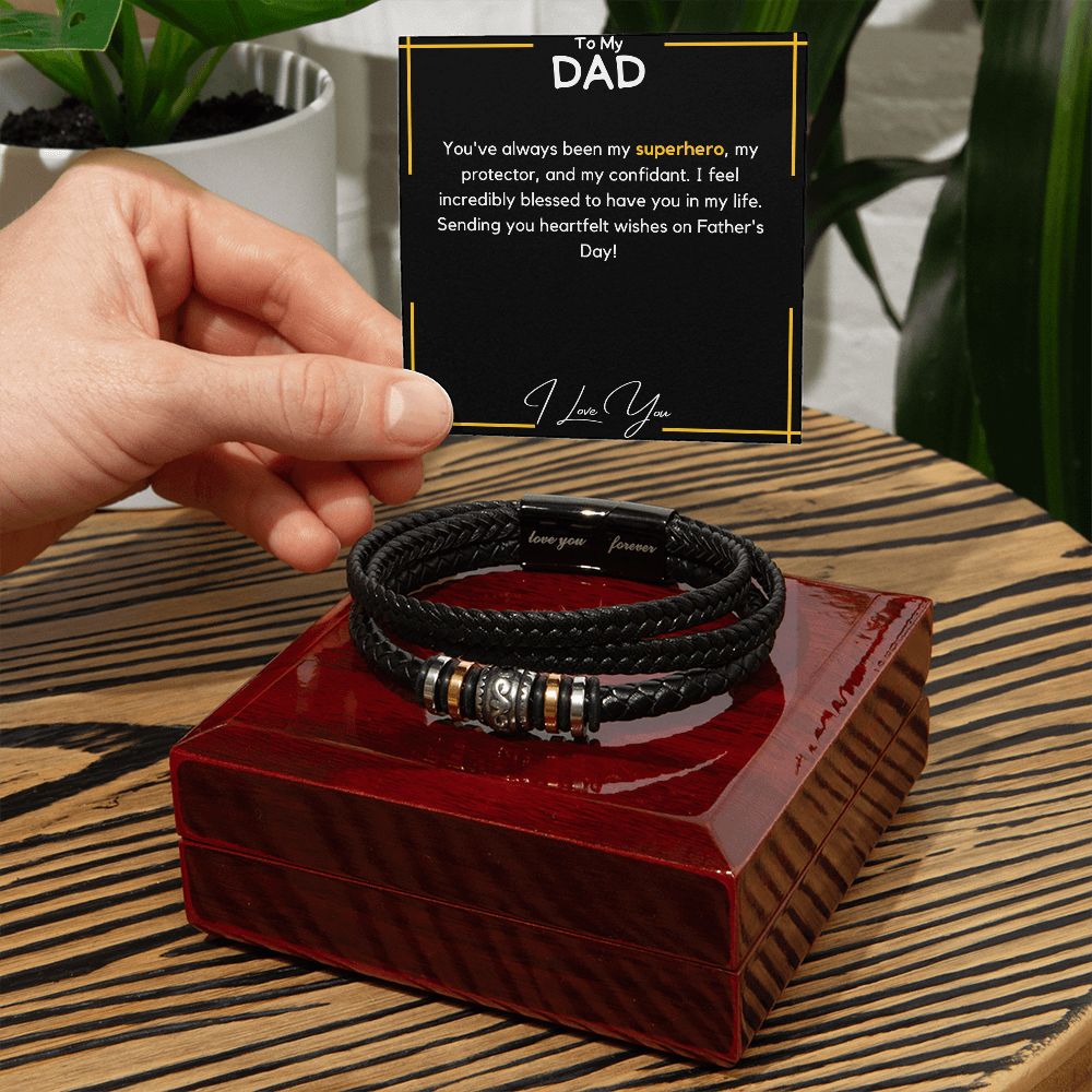 Dad Bracelet - superhero Love You Forever Bracelet
