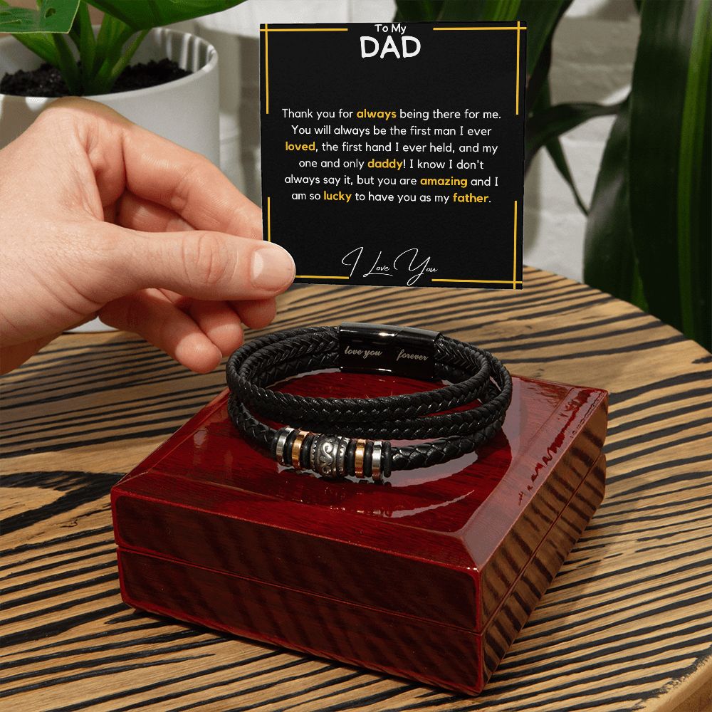 Dad Bracelet - always there Love You Forever Bracelet