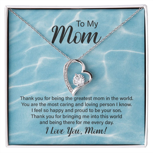 To My Mom- I love You- Necklace Gift
